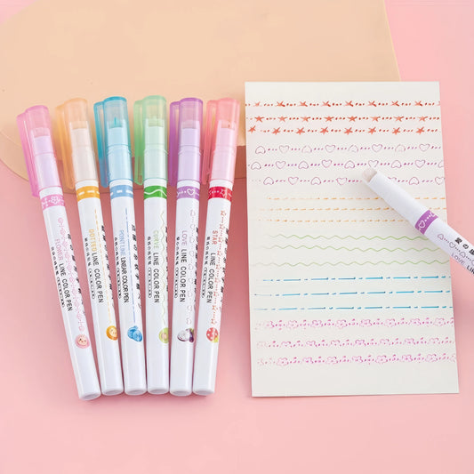 Resaltadores de Texto Compactos 14 x 7 cm - Set de 6 Colores por Caja