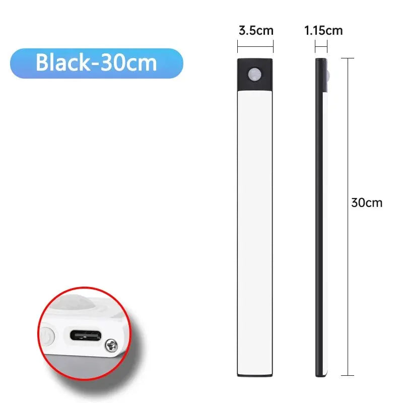 Lámpara LED para Gabinete con Sensor de Movimiento - Recargable USB-C