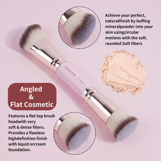 Set de Brochas Multifuncionales – Base, Contorno e Iluminador, Base Líquida y Crema