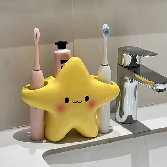 Porta Cepillos de Dientes en Forma de Estrella - Organizador de Baño Cute