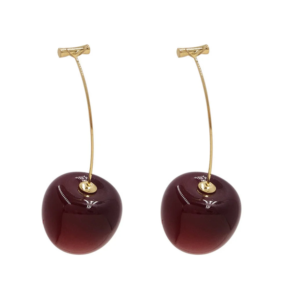 Aretes Cereza Acrílicos – Diseño Cute y Fashion, Accesorio Dulce y Original
