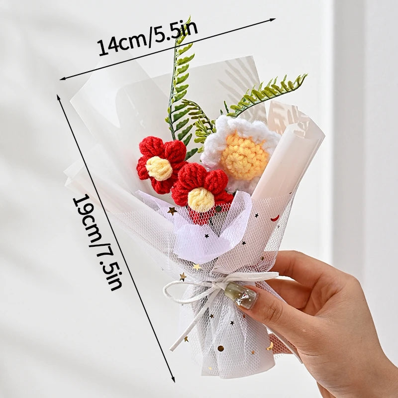 Ramo de Flores Tejidas a Crochet