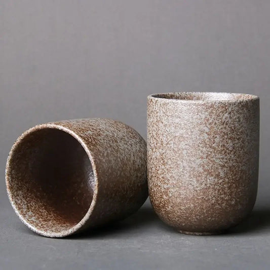 Tazas de Té Kung Fu de Cerámica 120ml - Estilo Japonés Wabi-Sabi