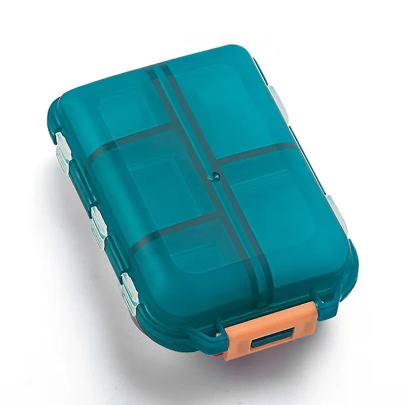 Pastillero Portátil de 3 Compartimentos - Estuche Impermeable y Colorido