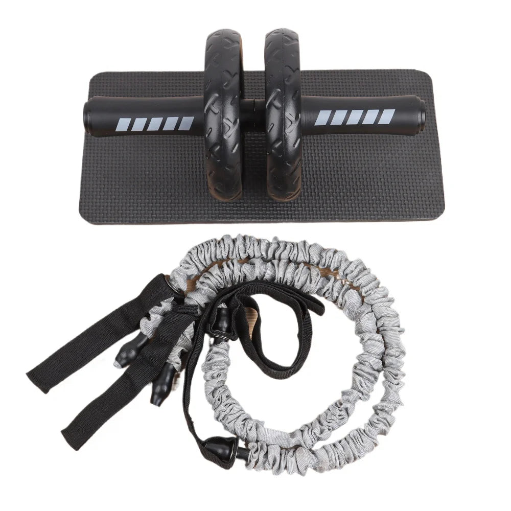 Ab Roller Doble Rueda con Rodillera – Entrenamiento de Core en Casa, Entrenamiento de Abdomen y Brazos