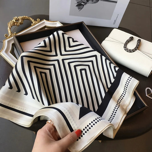 Pañuelo Elegante Tipo Seda Cuadrado para Mujer - Estilo Chic