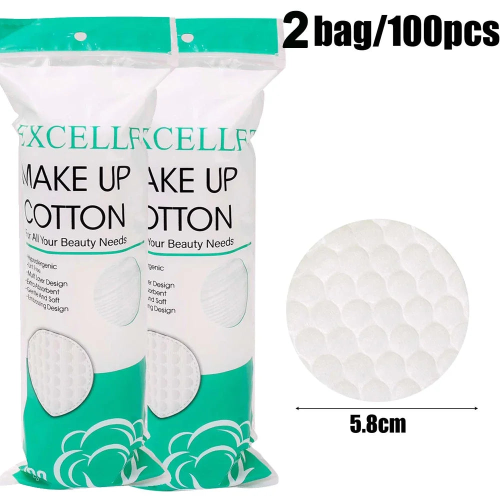 Cotton Pads Desmaquillantes 200pcs | Discos de Algodón para Remover Maquillaje