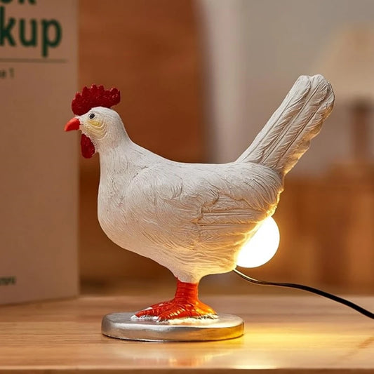 Lámpara de Mesa Animal Pollo LED – Decoración Funny para Habitación