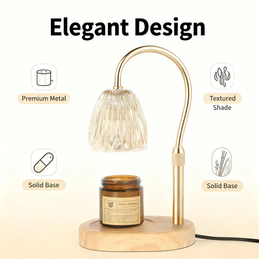 Lámpara Calentadora de Velas con Regulador de Luz y Temporizador