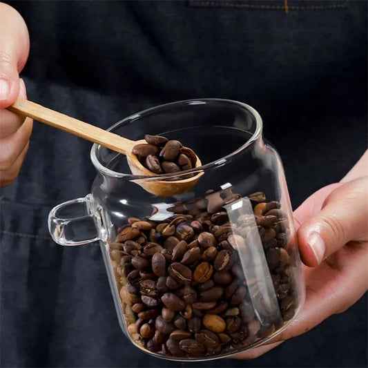 Tarro de Vidrio Hermético con Cuchara de Madera
