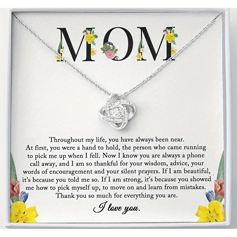 Collar “Mom” con Mensaje Emotivo y Caja – Regalo Día de las Madres