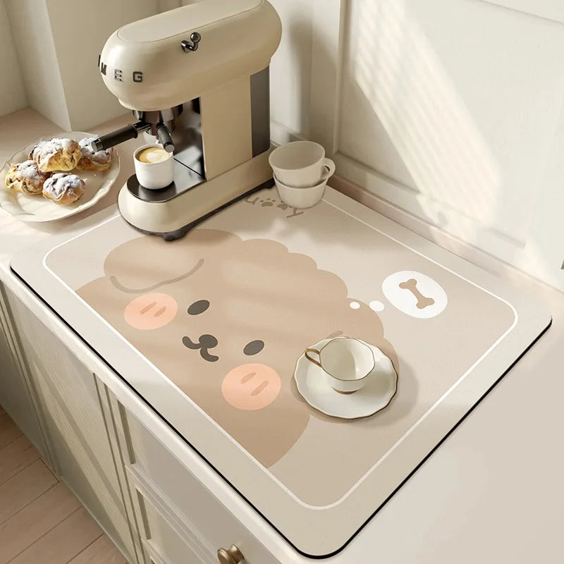 Alfombrilla de Secado Rápido para Baño y Cocina - Base de Goma Antideslizante