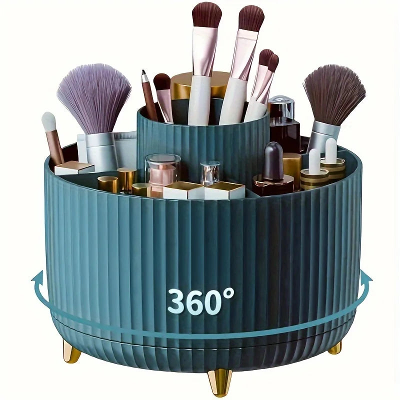 Organizador Giratorio 360° para Maquillaje, Brochas y Escritorio