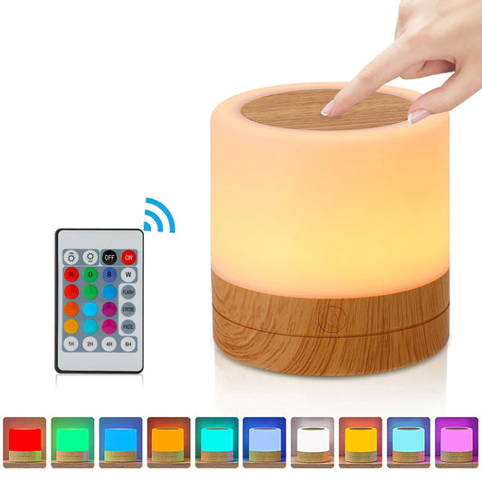 Lámpara de Noche LED RGB con Control Remoto