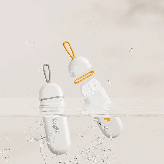 Pastillero Portátil de 3 Compartimentos - Estuche Impermeable y Colorido