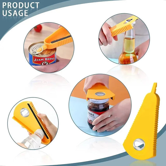Abrelatas Manual Multiusos para Cocina - Abridor de Mermeladas y Bebidas