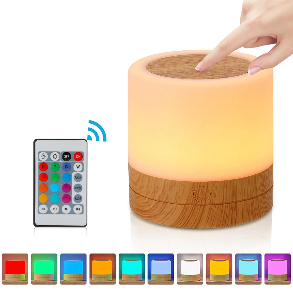Lámpara de Noche LED RGB con Control Remoto
