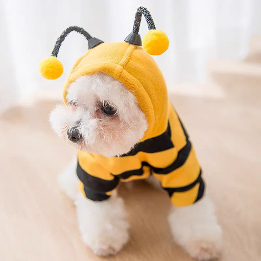 Abrigo de Abeja para Perros y Gatos con Capucha