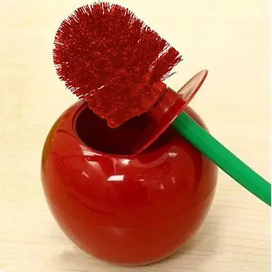 Cepillo para Inodoro con Soporte Diseño Cereza | Escobilla de Baño Creativa