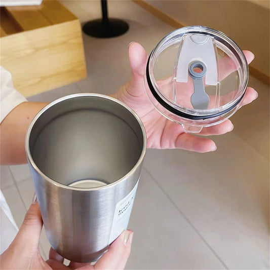 Vaso Térmico Recto de acero inoxidable 600ml – Conserva Frío y Calor Hasta 12 Horas