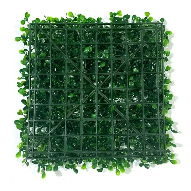 Panel de Plantas Artificiales para Pared 25x25 cm - Hojas Artificiales para Jardín