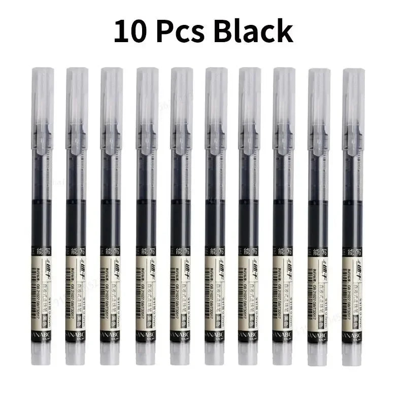 Set de 10 Bolígrafos de Gel 0.5 mm | Plumas de Escritura Suave para Escuela y Oficina