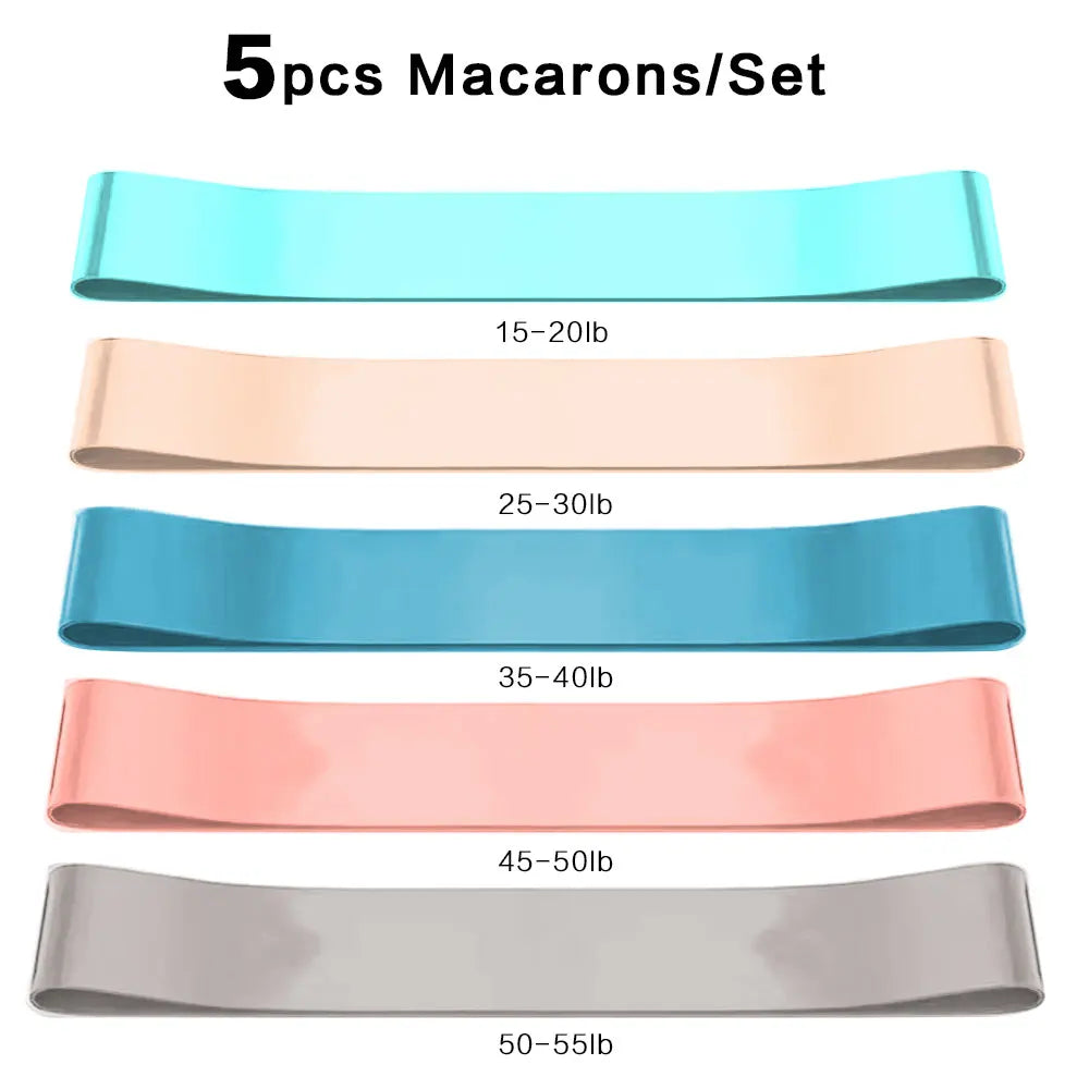 Bandas de Resistencia para Ejercicio (Set de 5) | Bandas Elásticas para Fitness y Entrenamiento