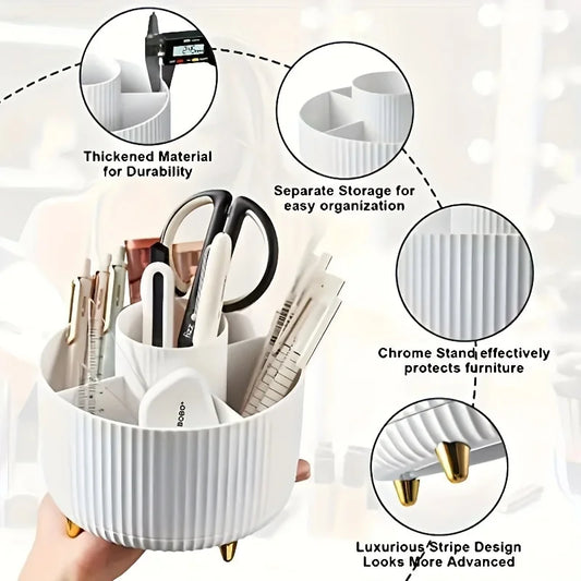 Organizador Giratorio 360° para Maquillaje, Brochas y Escritorio