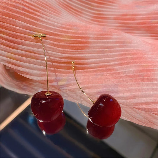 Aretes Cereza Acrílicos – Diseño Cute y Fashion, Accesorio Dulce y Original