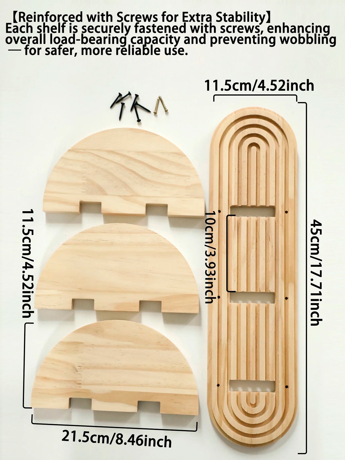 Estante de Pared de Madera Estilo Bohemio