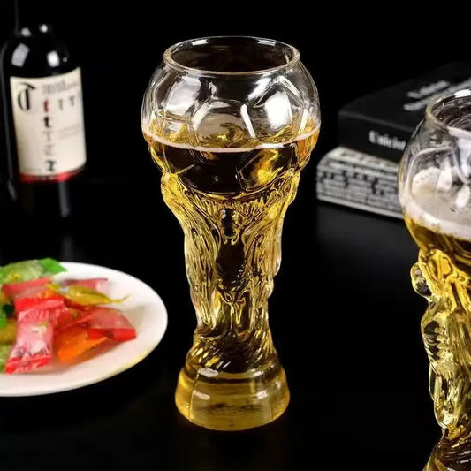 Vaso de Cerveza Tipo Trofeo Mundial – Copa Creativa para Fans del Fútbol