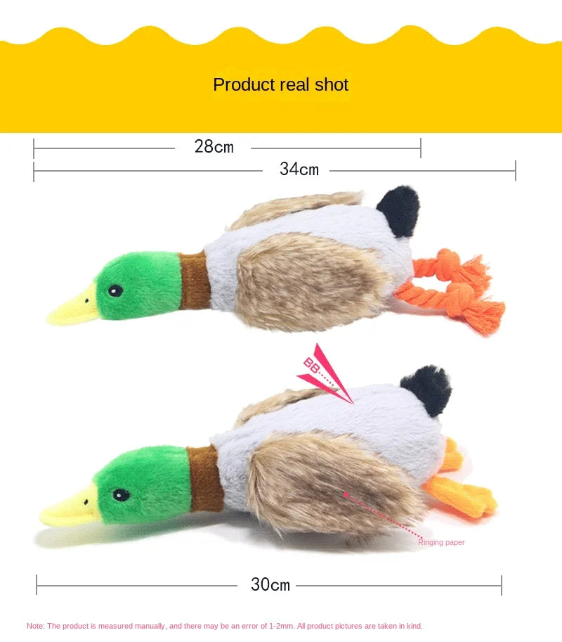 Juguete de Peluche para Perro con Sonido Tipo Pato Resistente