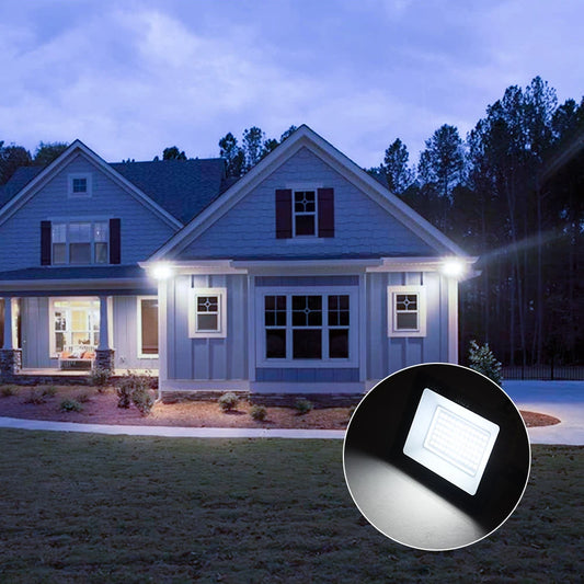 Reflector LED Exterior Impermeable IP66 – Luz LED de Alta Potencia para Jardín y Seguridad