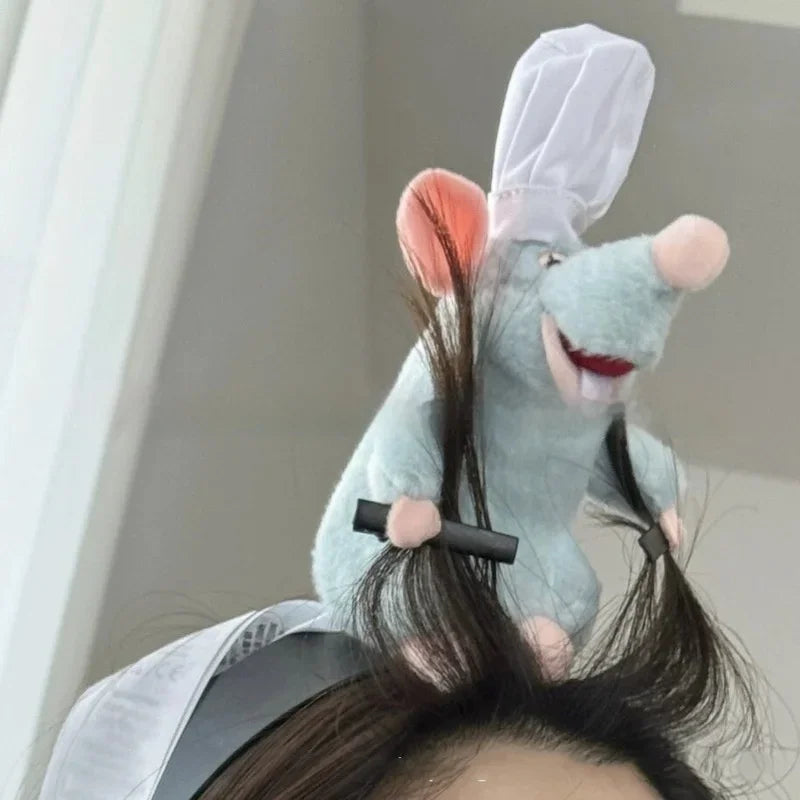 Diadema de Peluche Ratón Chef Animado
