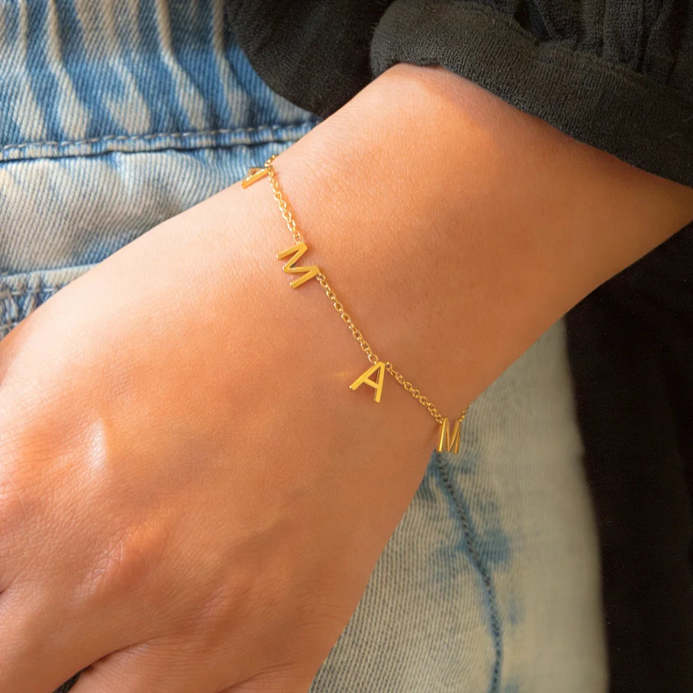 Pulsera “Mamá” Minimalista Ajustable – Regalo Día de las Madres