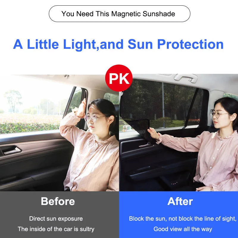 Parasol Magnético de Malla para Ventana de Auto