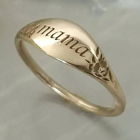 Anillo “Mamá” Elegante Grabado – Regalo Día de las Madres