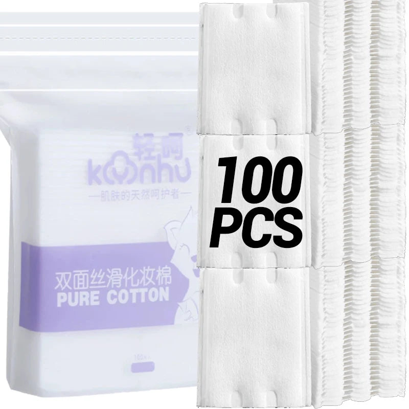 Pads Desmaquillantes de Algodón 100% Natural para Limpieza Facial Discos de Algodón para Cara y Ojos