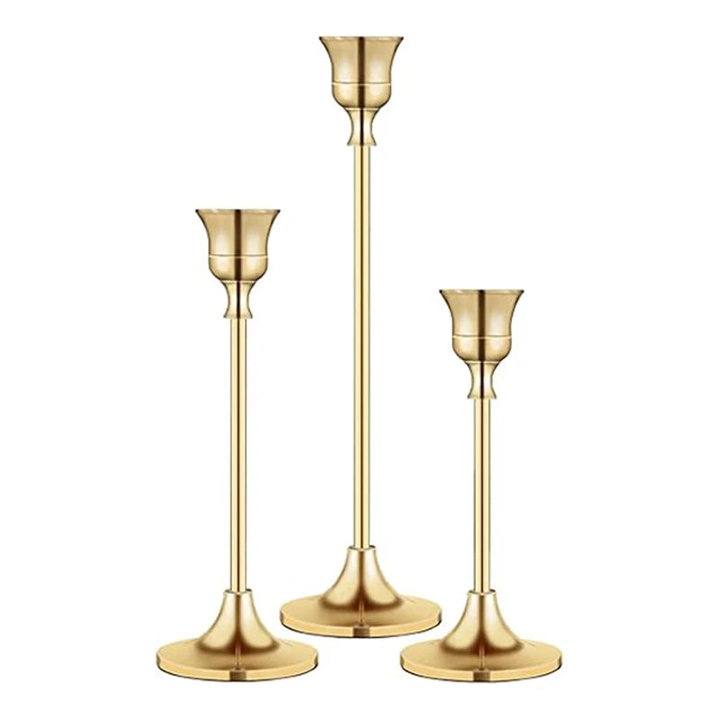 Set de Portavelas Dorados Estilo Nórdico