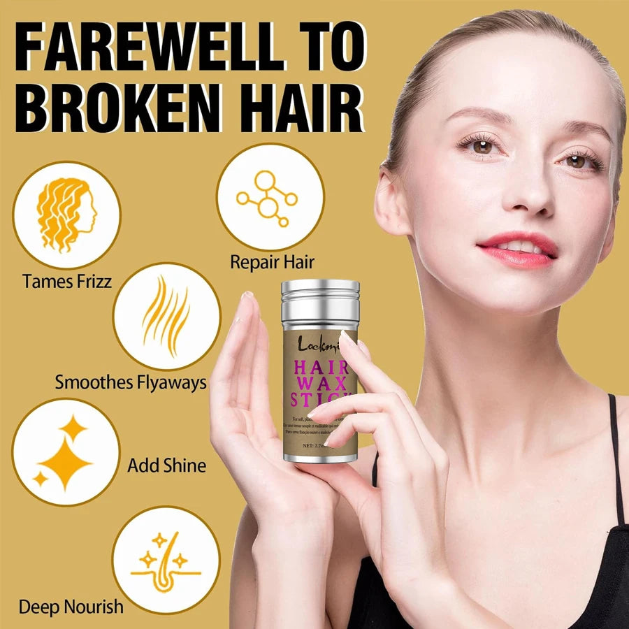 Barra de Cera para Cabello Fijador Anti Frizz