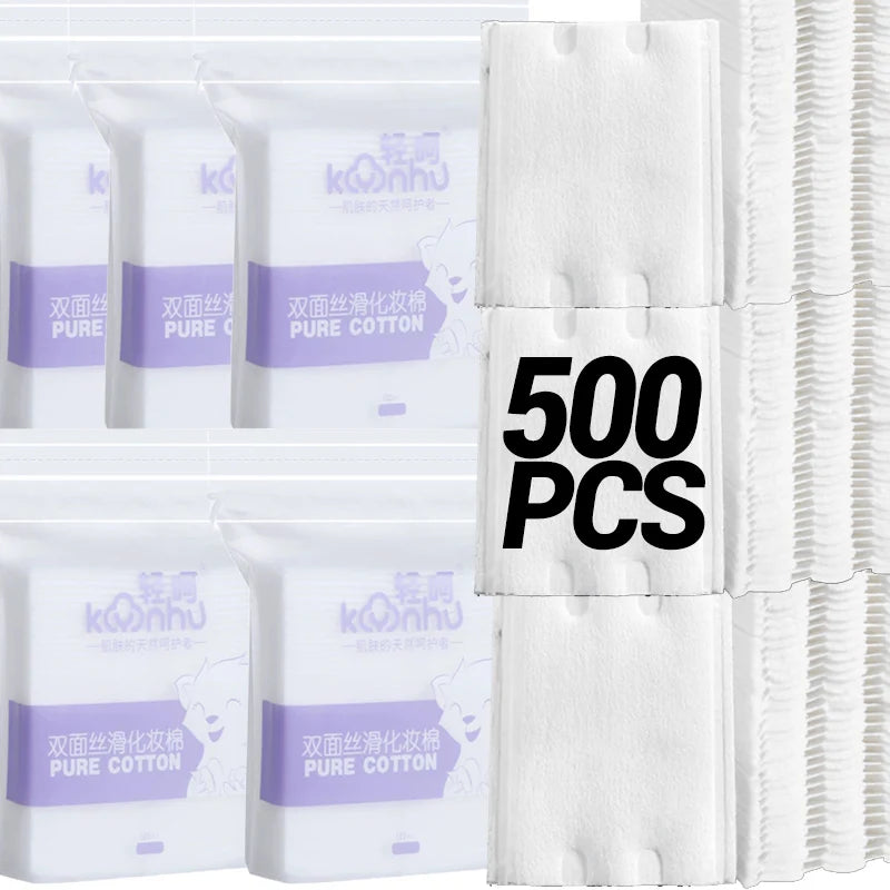 Pads Desmaquillantes de Algodón 100% Natural para Limpieza Facial Discos de Algodón para Cara y Ojos