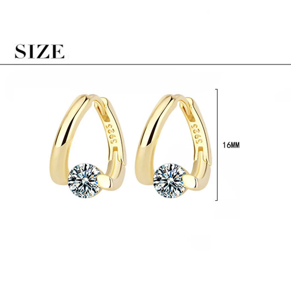 Aretes de Plata con Cristal – Diseño Elegante