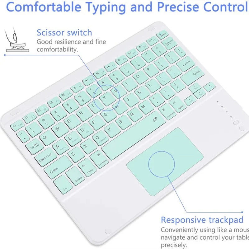 Teclado Bluetooth 10 Pulgadas para iPad y Tablet – Compacto Español/Inglés