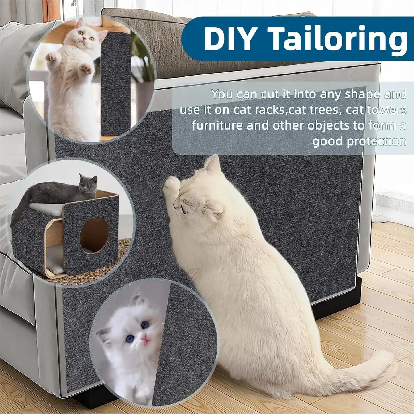 Protector Adhesivo Antirrayones para Sofá (Rascador para Gatos)