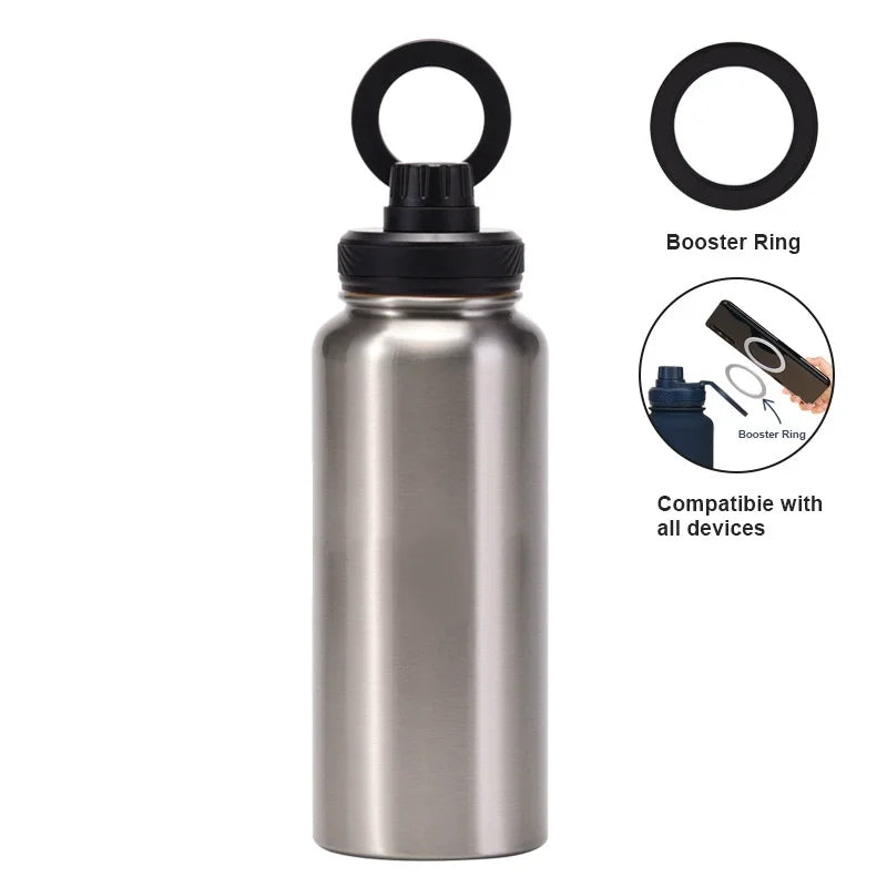 Botella Térmica con Soporte Magnético para Celular (1000 ml)