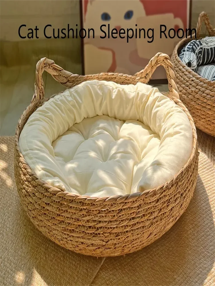 Cama Tejida para Gato con Cojín