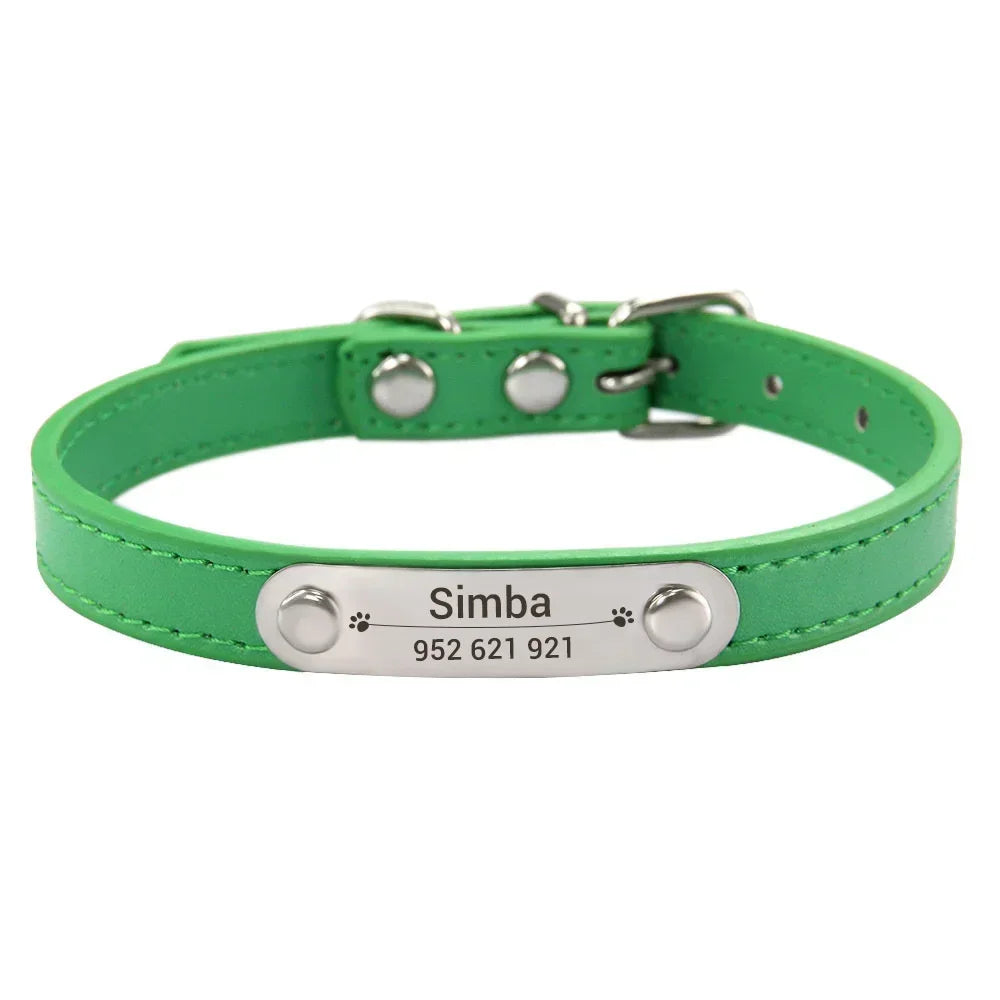 Collar Personalizado para Perro con Placa Grabada