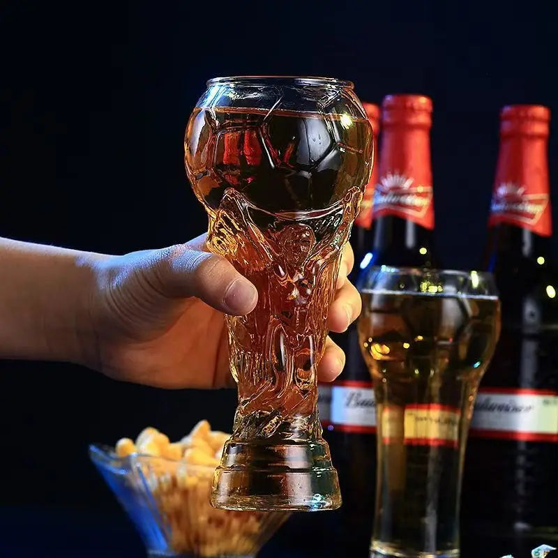 Vaso de Cerveza Tipo Trofeo Mundial – Copa Creativa para Fans del Fútbol