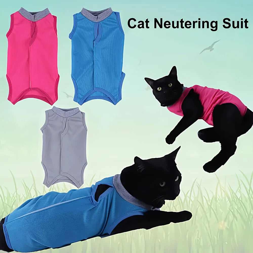 Traje Postoperatorio para Gatos Cómodo y Ajustable - Ropa de Recuperación pets
