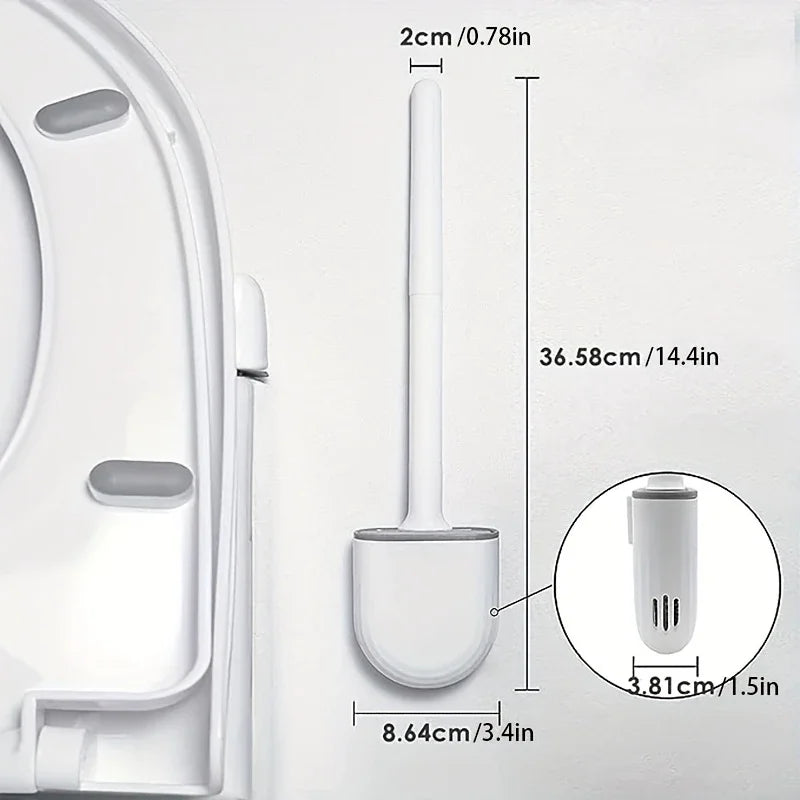 Cepillo de Baño de Silicona Flexible con Soporte